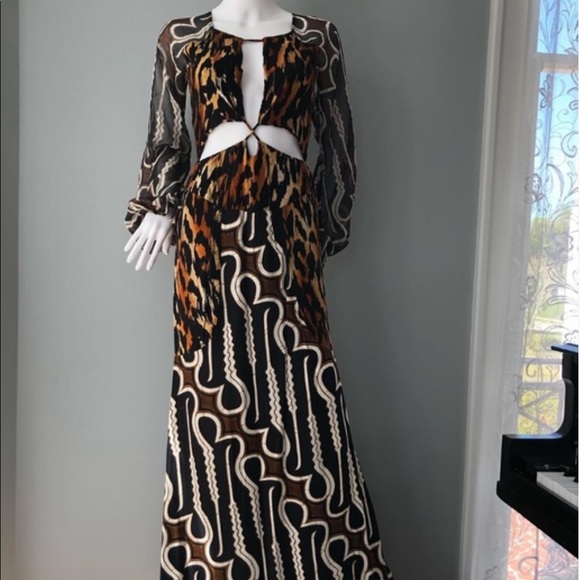 Indah Celia Maxi Leopard Animal Dress - Picture 2 of 6